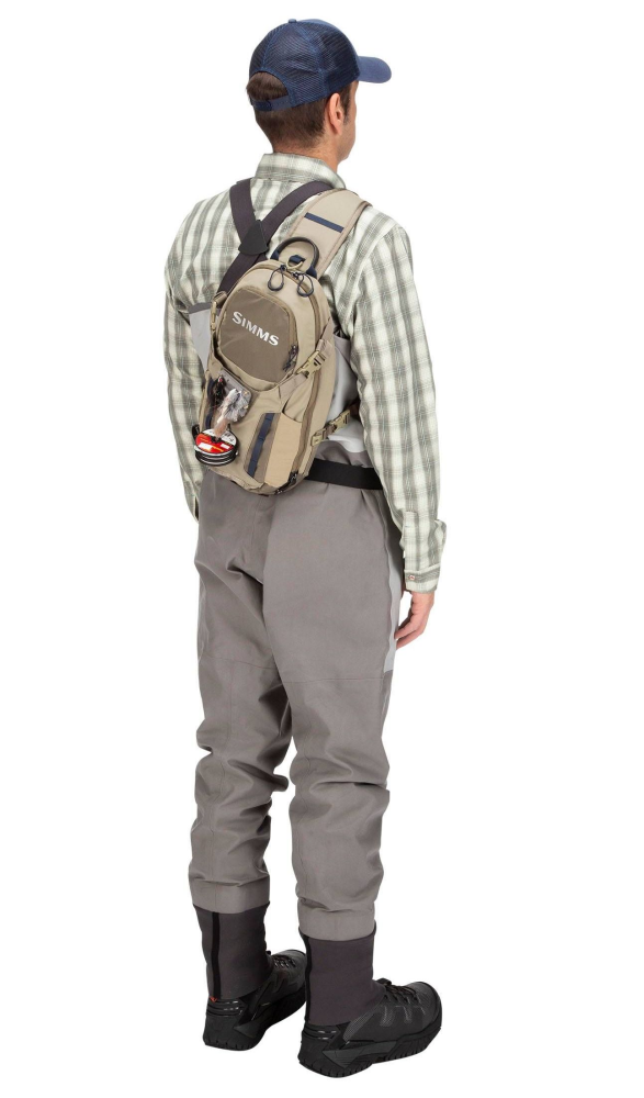 Simms Freestone Ambidextrous Tactical Sling Pack Tan Model Right Simms Freestone Ambidextrous Tactical Sling Pack Tan Model Right